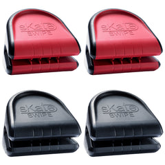 Skate Swipe Ice Skate Blade Cleaner Dryer Pack of 4 with Pouch | Skate Blade Care & Wiper Tool for Hockey & Figure Skates (Color Combo Options)