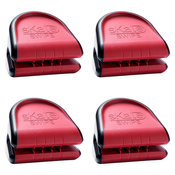 Skate Swipe Blade Cleaner Dryer Set Pack of 4 with Pouch | Ice Skate Blade Care Tool for Hockey & Figure Skates