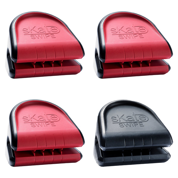 Skate Swipe Blade Cleaner Dryer Set Pack of 4 with Pouch | Ice Skate Dryer Wiper Cleaner for Hockey & Figure Skates
