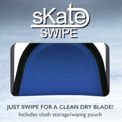 Skate Swipe Ice Skate Blade Cleaner Dryer Pack of 3 with Pouch | Skate Blade Wiper Cleaner for Hockey & Figure Skates